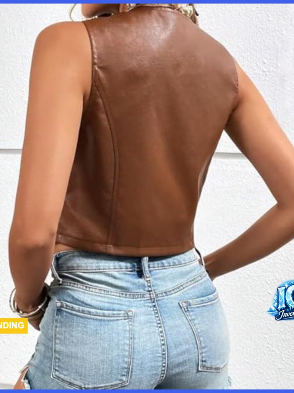 Leather Fringe Vest Sleeveless Western Cowgirl Jacket - Picture 7 of 7